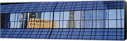 Framed Building reflections, Frankfurt, Germany Print