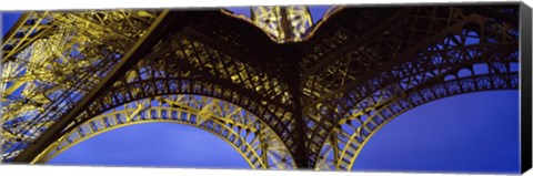 Framed France, Paris, Eiffel Tower, from below Print