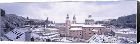 Framed Salzburg in winter, Austria Print