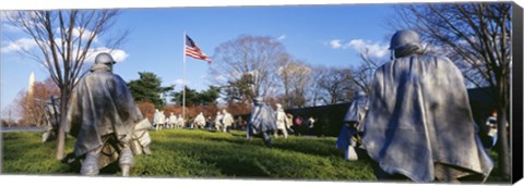 Framed Korean Veterans Memorial Washington DC USA Print