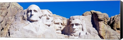 Framed Mount Rushmore, South Dakota (white) Print