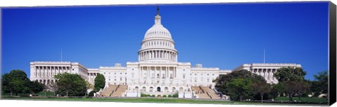 Framed Facade of a government building, Capitol Building, Capitol Hill, Washington DC, USA Print