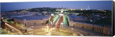 Framed Ariel View of Barcelona, Spain Print