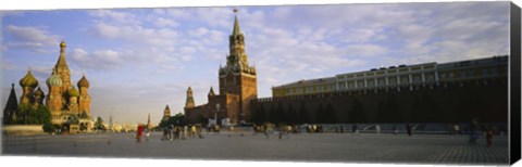 Framed Cathedral at a town square, St. Basil&#39;s Cathedral, Red Square, Moscow, Russia Print