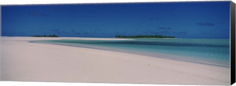 Framed Clouds over a beach, Aitutaki, Cook Islands Print