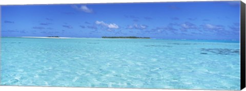 Framed Island in the ocean, Maina, Cook Islands Print