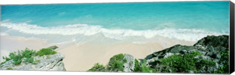 Framed Surf on the shore, Bermuda Print