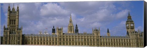 Framed Facade Of Big Ben And The Houses Of Parliament, London, England, United Kingdom Print