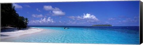 Framed Tropical Beach Ihru Maldives Print