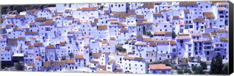 Framed White washed buildings, Casares, Andalucia, Spain Print