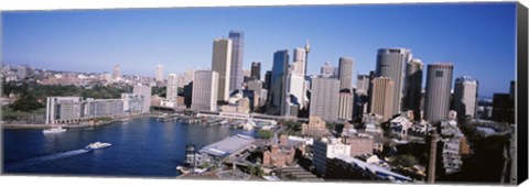 Framed Skyscrapers in a city, Sydney, New South Wales, Australia Print