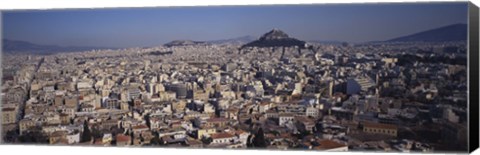 Framed View Of Licabetus Hill and City, Athens, Greece Print