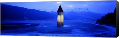 Framed Lago Di Resia Church, Tyrol, Italy Print