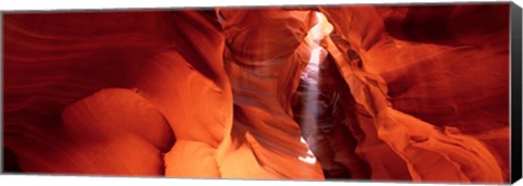 Framed Shaft of sunlight in a canyon, Antelope Canyon, Arizona, USA Print