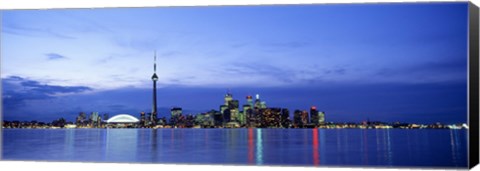 Framed Buildings at the waterfront, CN Tower, Toronto, Ontario, Canada Print