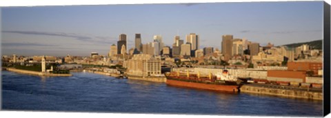 Framed Buildings at the waterfront, Montreal, Quebec, Canada Print