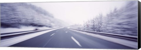 Framed Austria, Autostrada, Panoramic view of a highway Print