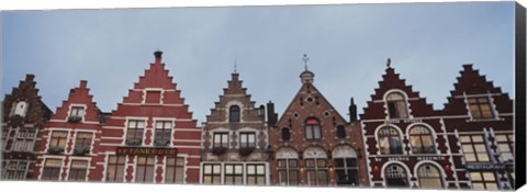 Framed Low angle view of buildings, Bruges, Belgium Print