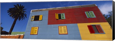 Framed Low Angle View Of A Building, La Boca, Buenos Aires, Argentina Print