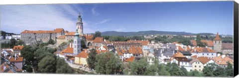 Framed Buildings in a city, Cesky Krumlov, South Bohemia, Czech Republic Print