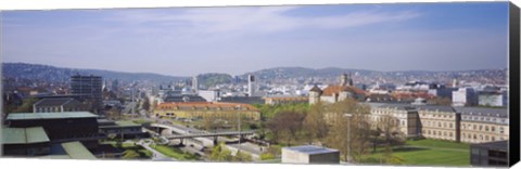 Framed High angle view of a city, Stuttgart, Germany Print