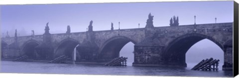 Framed Bridge over a river, Charles Bridge, Prague, Czech Republic Print