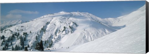 Framed Ski area in the mountains, Galzig, St. Anton, Austria Print