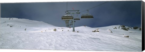 Framed Lech ski area, Austria Print