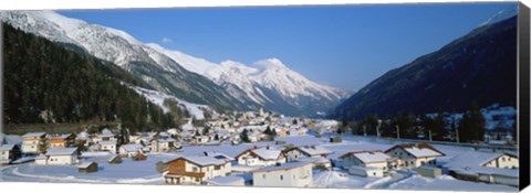 Framed High angle view of a town, Pettneu, Austria Print