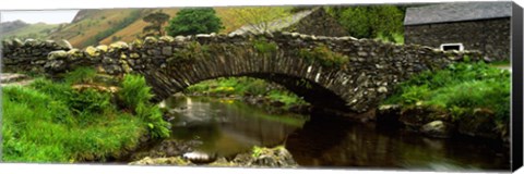 Framed Stone Bridge Over A Canal, Watendlath Bridge, Lake District, Cumbria, England, United Kingdom Print