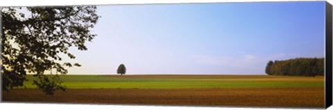 Framed Plowed  field, Germany Print