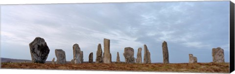 Framed Rocks on a landscape, Callanish Standing Stones, Lewis, Outer Hebrides, Scotland Print