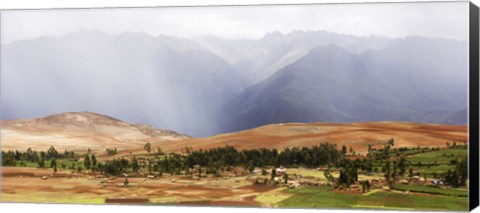 Framed Clouds over mountains, Andes Mountains, Urubamba Valley, Cuzco, Peru Print