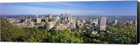 Framed High angle view of a cityscape, Parc Mont Royal, Montreal, Quebec, Canada Print