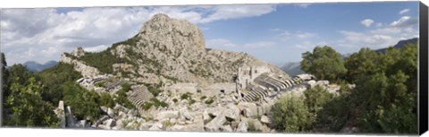 Framed Old ruins of an amphitheater, Termessos, Taurus Mountains, Antalya Province, Turkey Print