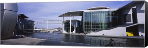 Framed Buildings along a river, Spree River, Berlin, Germany Print