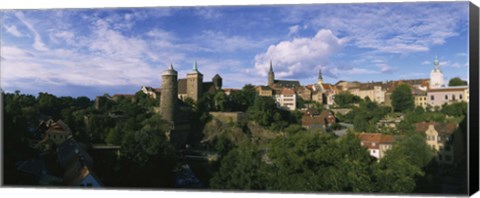 Framed Castle in a city, Bautzen, Saxony, Germany Print