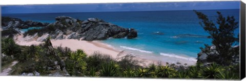 Framed High angle view of a beach, Bermuda Print