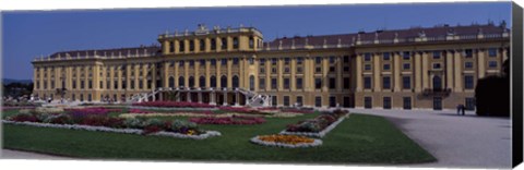 Framed Formal garden in front of a palace, Schonbrunn Palace Garden, Schonbrunn Palace, Vienna, Austria Print