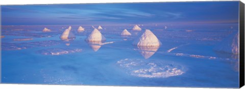 Framed Salt pyramids, Bolivia Print