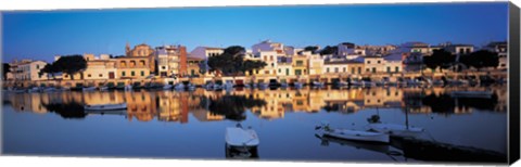 Framed Buildings at the waterfront, Porto, Majorca, Spain Print