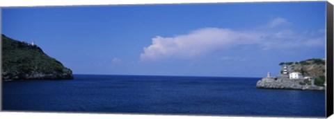 Framed Island in the sea, Majorca, Spain Print