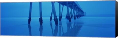 Framed Low angle view of a pier, Hermosa Beach Pier, Hermosa Beach, California, USA Print