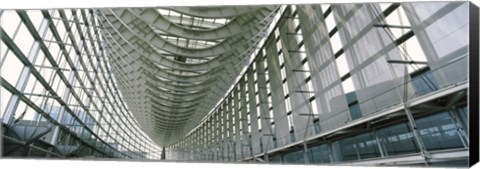 Framed Interiors of a forum, Tokyo International Forum, Marunouchi, Chiyoda, Ginza, Tokyo Prefecture, Honshu, Japan Print