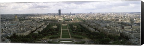 Framed view of Paris from the Eiffel Tower, Paris, France Print