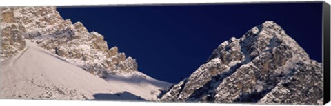 Framed Mountain covered with snow, Dolomites, Cadore, Province of Belluno, Veneto, Italy Print