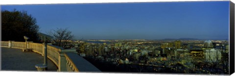 Framed City viewed from an observation point, Kondiaronk Belvedere, Mount Royal, Montreal, Quebec, Canada Print