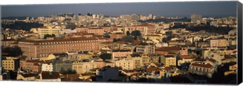 Framed Alfama skyline, Lisbon, Portugal Print