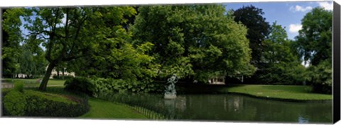 Framed Trees in a park, Queen Astrid Park, Bruges, West Flanders, Belgium Print