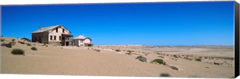 Framed Abandoned house in a mining town, Kolmanskop, Namib desert, Karas Region, Namibia Print